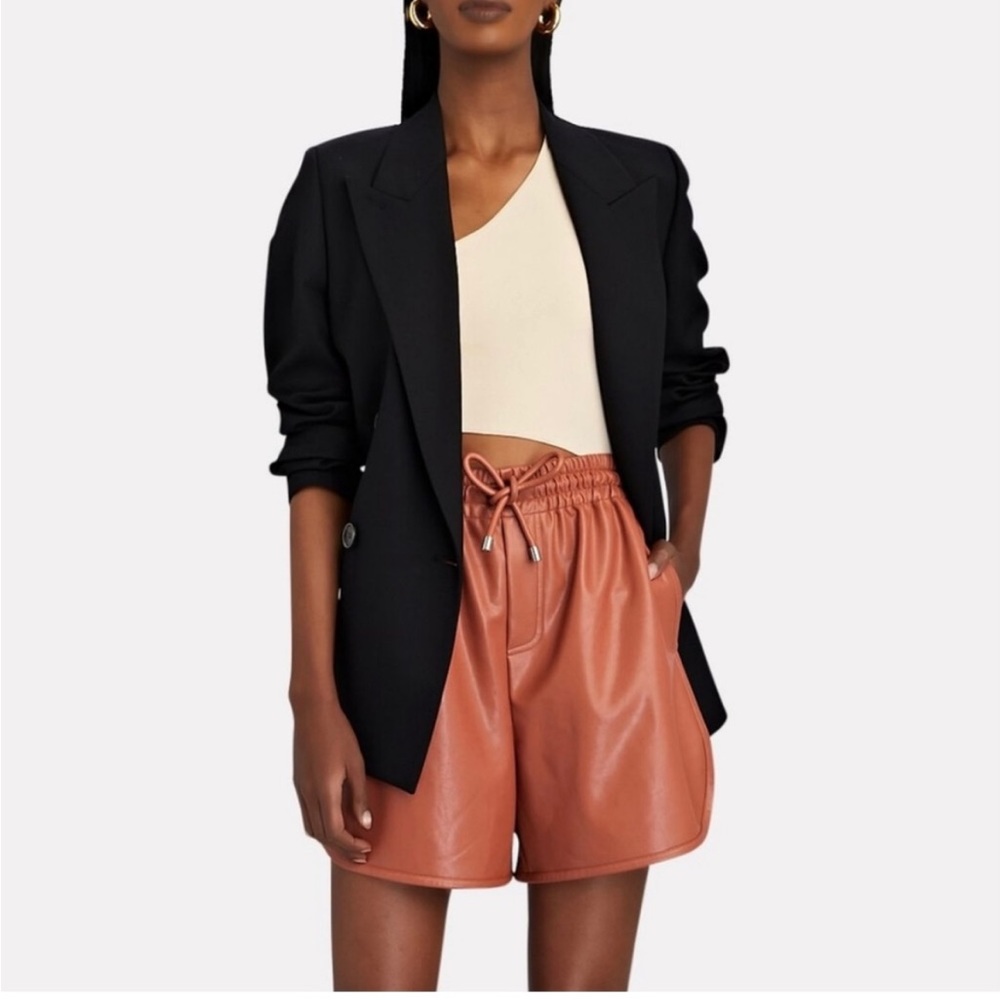 ALC A. L. C. Alc Ryder Vegan‎ Faux Leather Short XS Russet Color NWT